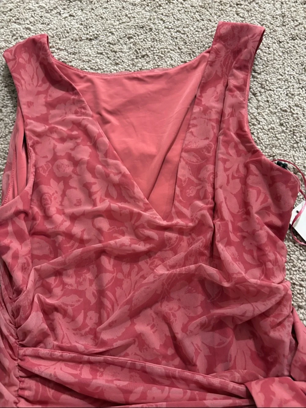 Abercrombie & Fitch Sleeveless V-Neck Maxi Dress in Rose Pink